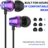 Wired Earbuds with Mic for Laptop PC Chromebook, Noise Cancelling Ear Buds with 3.5mm Plug for Samsung A25 A15 A32 A52