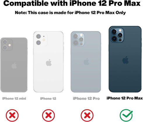 OTOFLY Compatible with iPhone 12 Pro Max Case, Premium Soft Liquid Silicone Rubber Full-Body Protective Bumper Case
