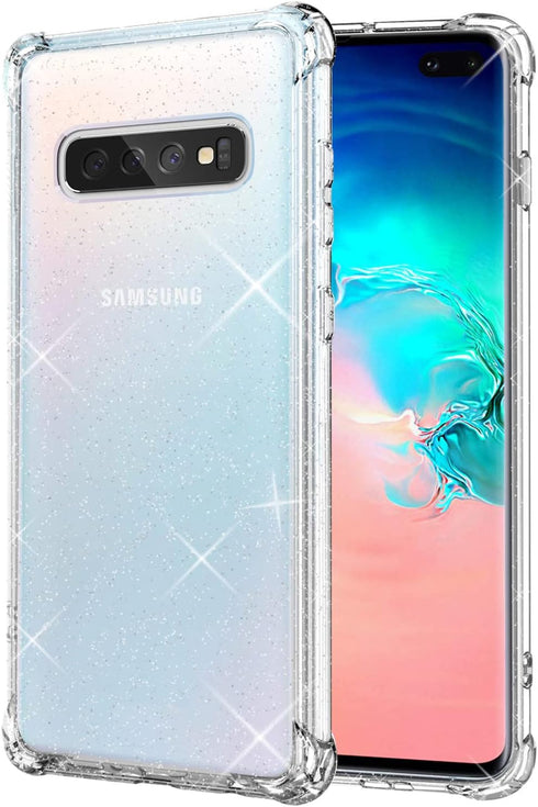 KIOMY Clear Case for Samsung Galaxy S10+ / S10 Plus, Shockproof Bumper Protective Phone Cover, Flexible TPU