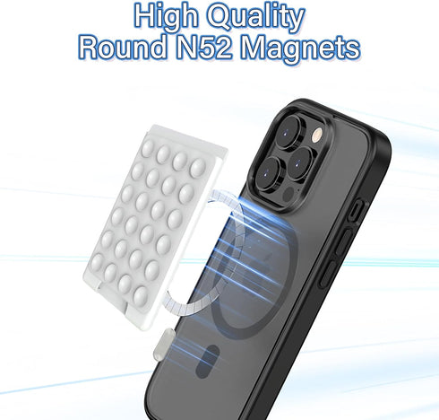 Magnetic Suction Phone Card Holder Mount for MagSafe, Compatible with iPhone MagSafe Phone Case, White