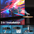 1/4" DAWASAPAT Adjustable Projector Stand with Screw, Silver Ceiling Mount for Home Office Studio, Mini Projector