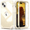 IDweel iPhone 15 Case - Luxury 3-in-1 Shockproof Glitter Yellow Cover with Screen Protector & Sturdy Bumper.