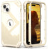 IDweel iPhone 15 Case - Luxury 3-in-1 Shockproof Glitter Yellow Cover with Screen Protector & Sturdy Bumper.