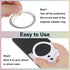 uxcell 2Pcs Magnetic Sticker Ring, - Universal Magnetic Adapter Ring, Silicone Magnet Wireless Charging Conversion Kit