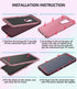 Shockproof Dropproof Case for Samsung Galaxy S9 Plus, Heavy Duty Protective Cover for 6.2 Inch (Purple/Pink)