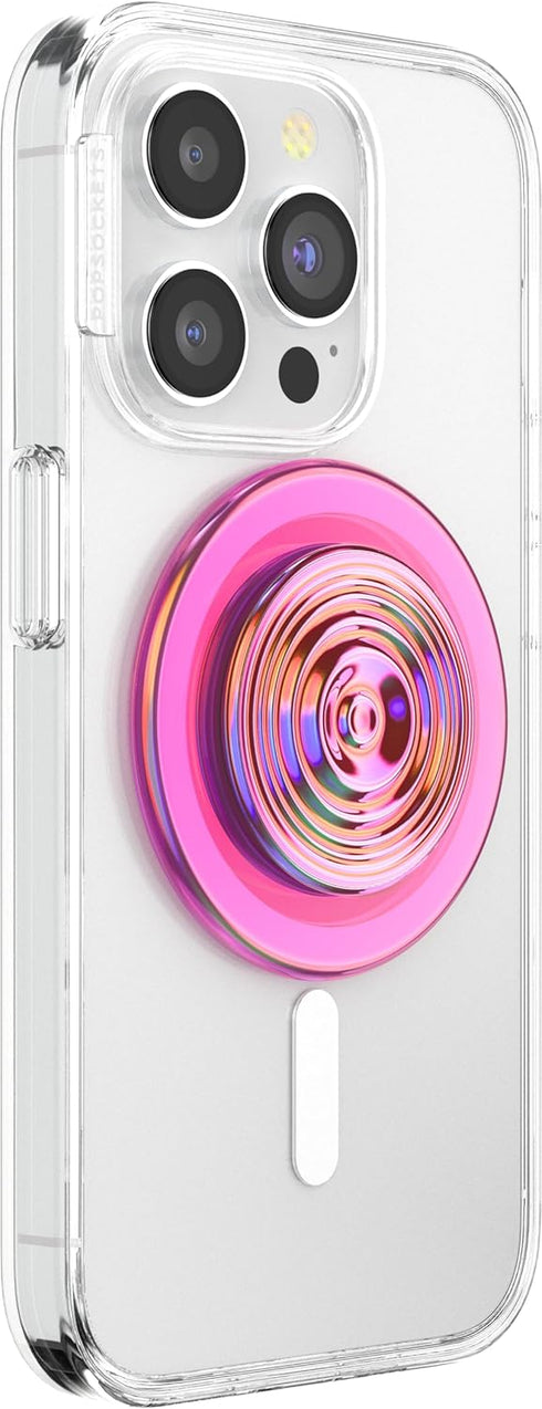 PopSockets Ripple Iridescent Absinthe Phone Grip Compatible with MagSafe, Wireless Charging Phone Holder