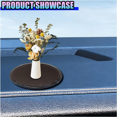 KPFILEH 4PCS Detector(8cm) Car Sticky Gel Pads, Multi-Functional Removable Anti-Slip Magic Gel Mat for Car Dashboard