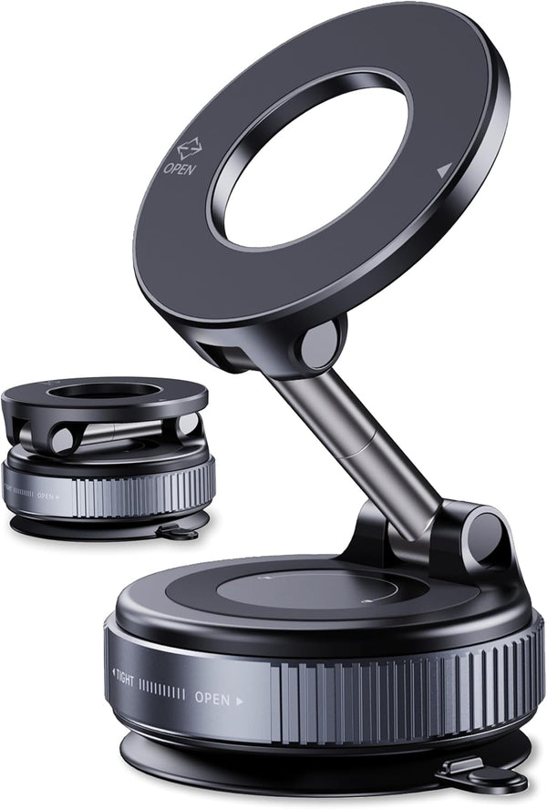 LnkXT Magnetic Phone Holder for Car,Vacuum Suction Cup Phone Mount,Magsafe Car Mount for