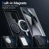 JETech Shockproof Magnetic Case for Samsung Galaxy S24 Ultra 5G, Black, Translucent Matte Back, MagSafe Compatible