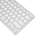 Mini Keyboard, Slim 78 Keys Portable White Computer Keyboard, Quiet Typing for iOS Systems (Korean)