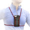 Red Retractable Cell Phone Holder, Mobile Phone Chest Mount, Universal Accessory with Body Lanyard
