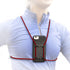 Red Retractable Cell Phone Holder, Mobile Phone Chest Mount, Universal Accessory with Body Lanyard