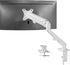 VIVO Articulating Single Monitor Stand, 17 to 27 inch Pneumatic Spring Arm Clamp-on Desk Mount, Max VESA 100x100, White