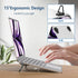 Portable Invisible Laptop Stand, Mini Aluminum Cooling Pad, Ergonomic Lightweight Laptop Desk Stand (2pcs Black)