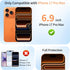 Ivachell 2 Pack 17 (6.9 inch Mirror Screen Protector for iPhone Pro Max Privacy Tempered Glass Mirrored Effect Anti-Spy