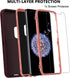 Annymall Samsung Galaxy S9 Case with Screen Protector, Heavy Duty Shockproof Drop-proof Cover (Wine/Pink)