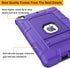 iPad Mini 4/5 Case, Hybrid Three Layer Armor Shockproof Cover with Kickstand, 7.9 Inch (Purple+Black)