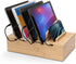 Prosumer's Choice Wooden Charging Station Organizer - 5-Port Base for Phones, Tablets and Laptops