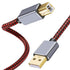 Tiierzon 1.5Ft, USB Printer Cable - Type A Male to B Male, High Speed, Compatible with HP, Canon, Dell, Lexmark, Xerox