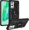 Military Grade Drop Impact Case for Oneplus 9 Pro, 360 Metal Rotating Ring Kickstand Holder, Heavy Duty (Black)