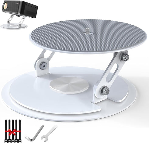 DAWASAPAT Foldable Desktop Projector Stand, Universal 360Adjustable Table Mount 1/4" Screw360 Rotation PJ