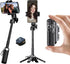 Docaharbour Phone Tripod Stand with Zoom, Portable Selfie Stick with Detachable Remote and