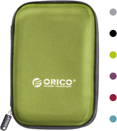 ORICO Hard Drive Case 2.5 inch External Drive Storage Bag, Waterproof Shockproof for Organizing HDD and Accessories,