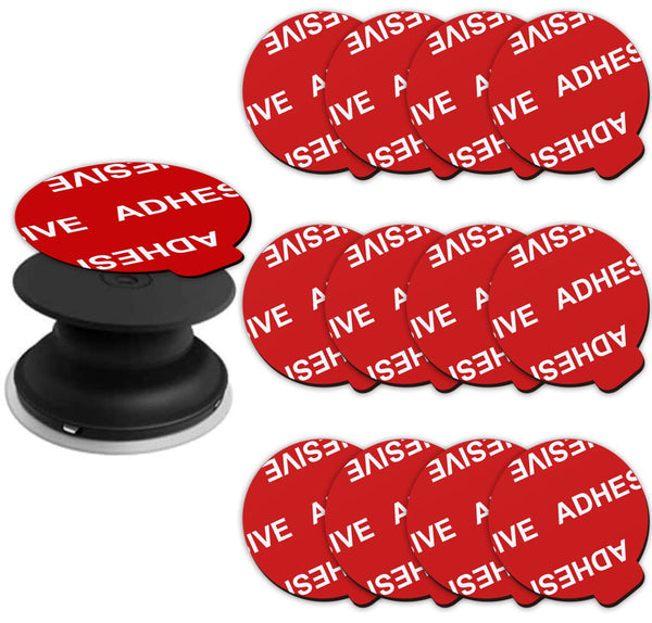 AZXYI Very High Bond Sticky Adhesive Replacement Kit, 12 Pack, 1.4 inches Double-Sided Stickers for Socket Base