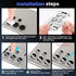 Tensea (3+2PCS) for Samsung Galaxy S24 Ultra 5G Camera Lens Protector, 9H Tempered Glass Cover, Metal Individual Ring,