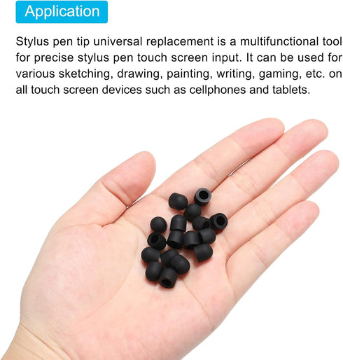 MECCANIXITY 50pcs 7mm Stylus Pen Fine Tips, Conductive Rubber Capacitive Touch Screen Universal Replacement