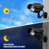 Kanayu 6 Pieces Solar Powered Fake Security Camera, Simulated Surveillance with Realistic Red Flashing Lights