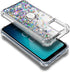 NZND Compatible with Nokia G310 5G Case - Glitter Liquid Floating Waterfall Cute Phone Case with Tempered Glass Screen