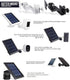 Wasserstein Gutter Mount for Ring, Arlo, Blink, Reolink Cams & Solar Panels, 2 Pack, Black