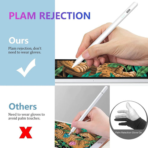 Stylus Pen for iPad with Palm Rejection - Pencil for iPad 10th/9th/8th/7th/6th Gen, iPad Pro, iPad Air, iPad Mini