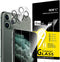 NEW'C 4 Pack, 2 Pack Screen Protector for iPhone 11 Pro Max + 2 Pack Camera Lens Protector, Case Friendly