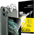 NEW'C 4 Pack, 2 Pack Screen Protector for iPhone 11 Pro Max + 2 Pack Camera Lens Protector, Case Friendly