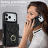 MRRSIWEI 17 17 Crossbody Case for Apple Pro Max with Card Holder, PU Leather with Wallet Removable Lanyard Wrist Strap