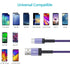 Fast Charging C Charger Cable 4-Pack for Samsung Galaxy S24+, S23 Ultra, Note 21/20, Google Pixel 5, and more.