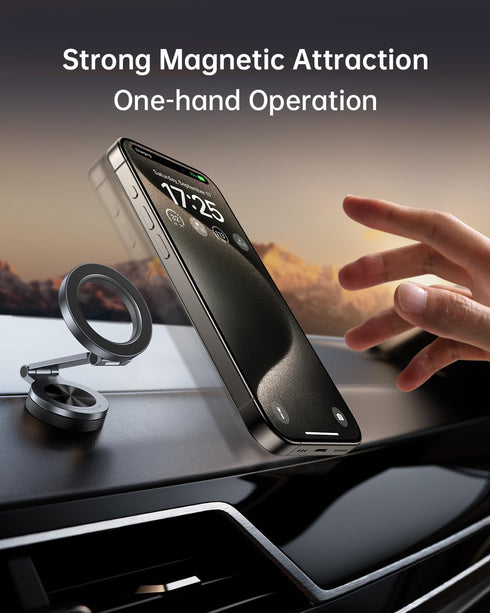SYNCWIRE Magnetic Phone Holder for Car with 360° Rotation, Adjustable Metal Arm, Fits iPhone 16/15/14/13 Pro Max