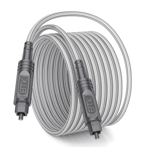 EMK 16.5Ft Digital Optical Audio Cable Toslink Cable - Fiber Optic Cord