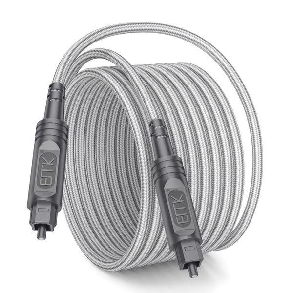 EMK 16.5Ft Digital Optical Audio Cable Toslink Cable - Fiber Optic Cord