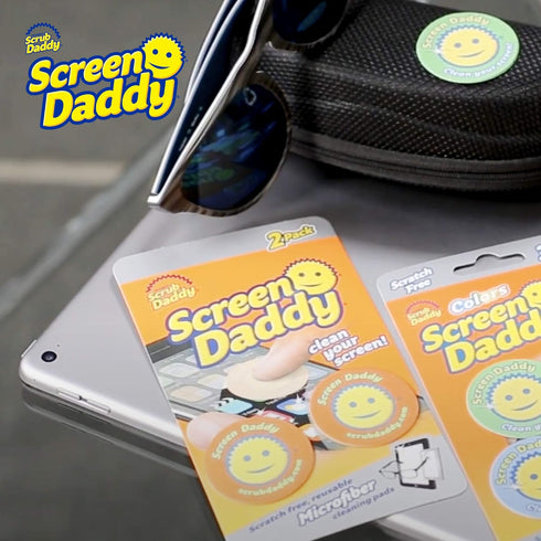 Scrub Daddy Screen Cleaning Microfiber Cloth Pads, 2ct - Cleaning Pads for Phone, Computer Screen, Eye Glasses, Lenses
