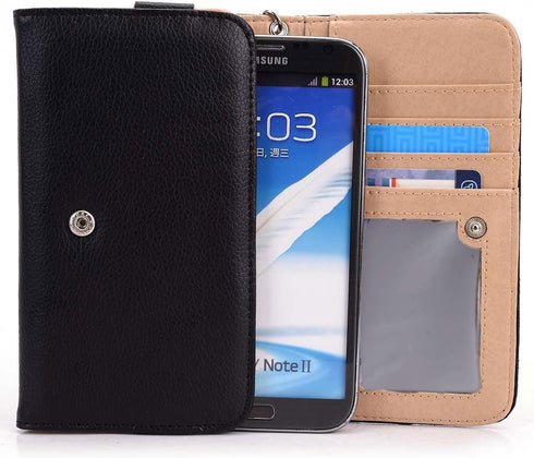 Kroo Clutch Wallet for Smartphones, Black, Fits up to 6-Inch