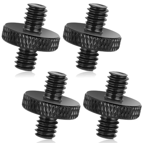 1/4" Male to 1/4" Male Tripod Screw, 4 PCS Standard Camera Cage Mount Threaded Light Stand Screw for Accessories