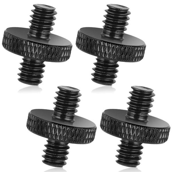 1/4" Male to 1/4" Male Tripod Screw, 4 PCS Standard Camera Cage Mount Threaded Light Stand Screw for Accessories