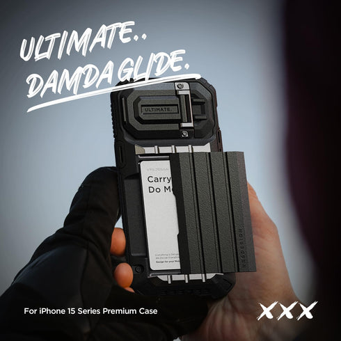 VRS DESIGN Damda Glide Ultimate Case for iPhone 15 Pro Max (2023) - Premium Wallet Case with Multi-Functional Strap