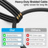 20FT 20 HOSONGIN RCA Audio Cable - Dual Shielded Noise Free Durable Braided Male to Male Long Audio Cord for Home