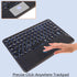 Wireless Bluetooth Keyboard with Touchpad, Portable Ultra Slim 7-Colors RGB Backlit Rechargeable Keyboard for iPad
