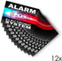 Alarm Deterrent Stickers - System Electronic Police Beacon - Pack of 12, Dimensions 8.5 x 5.5 cm