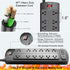 Alestor 12 4 6 (1875W/15A), 2700 Power Strip, Surge Protector with Outlets and USB Ports, Feet Extension Cord Joules